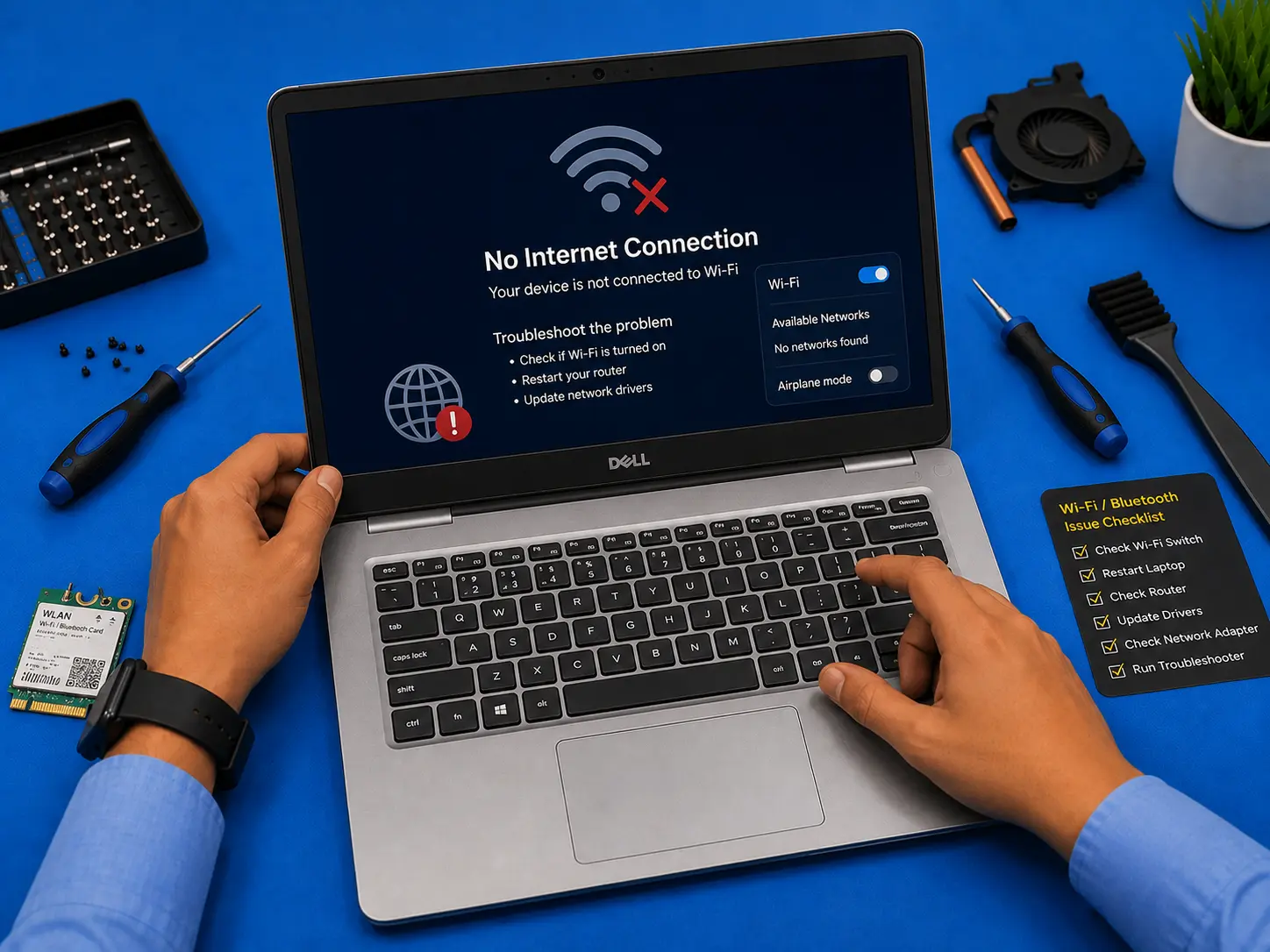laptop bluetooth and wifi not working